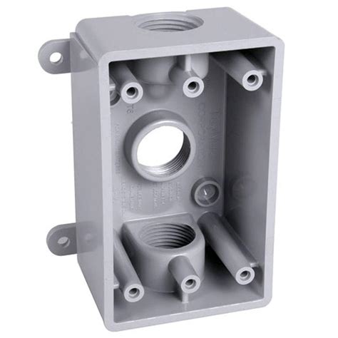 1 inch threaded electrical box|Weatherproof Outlet Box, Aluminum, 3.